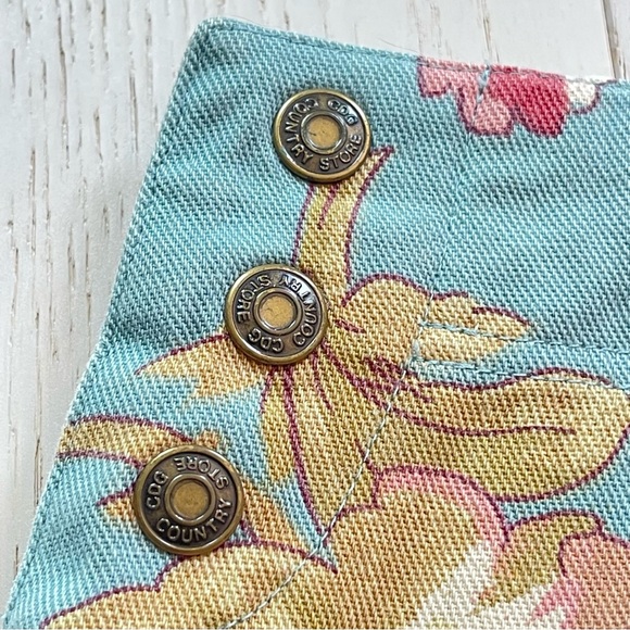 Cambridge Country Store Pansy Big Print Denim Blue longline Maxi Pencil Skirt - Picture 3 of 12